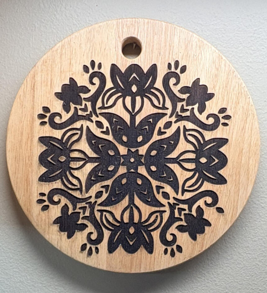 Make any design into a custom magnet, coaster, ornament, trivet or charcuterie board